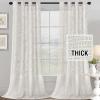 imageHVERSAILTEX Linen Blended Curtains  Natural Textured Light Filtering Nickel Grommet Curtains for Living Room ampamp Bedroom 2 Panel Sets 52quot x 84quotOff White