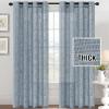 imageHVERSAILTEX Linen Blended Curtains  Natural Textured Light Filtering Nickel Grommet Curtains for Living Room ampamp Bedroom 2 Panel Sets 52quot x 84quotStone Blue