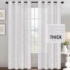 imageHVERSAILTEX Linen Blended Curtains  Natural Textured Light Filtering Nickel Grommet Curtains for Living Room ampamp Bedroom 2 Panel Sets 52quot x 84quotWhite