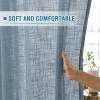 imageHVERSAILTEX Linen Blended Curtains  Natural Textured Light Filtering Nickel Grommet Curtains for Living Room ampamp Bedroom 2 Panel Sets 52quot x 84quotStone Blue
