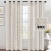 imageHVERSAILTEX Linen Blended Curtains  Natural Textured Light Filtering Nickel Grommet Curtains for Living Room ampamp Bedroom 2 Panel Sets 52quot x 84quotNatural