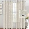 imageHVERSAILTEX Linen Blended Curtains  Natural Textured Light Filtering Nickel Grommet Curtains for Living Room ampamp Bedroom 2 Panel Sets 52quot x 84quotIvory