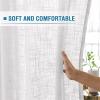 imageHVERSAILTEX Linen Blended Curtains  Natural Textured Light Filtering Nickel Grommet Curtains for Living Room ampamp Bedroom 2 Panel Sets 52quot x 84quotWhite