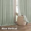 imageHVERSAILTEX Linen Curtains with Valance 84 Inch Length for Living Room Boho Window Curtain Drapes 2 Panels Set for Farmhouse SemiSheer Treatments Rod PocketRing Top for Bedroom 52 x 84 Inch LinenGreen Bay