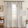 imageHVERSAILTEX Linen Curtains with Valance 84 Inch Length for Living Room Boho Window Curtain Drapes 2 Panels Set for Farmhouse SemiSheer Treatments Rod PocketRing Top for Bedroom 52 x 84 Inch LinenPale Oak
