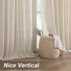 imageHVERSAILTEX Linen Curtains with Valance 84 Inch Length for Living Room Boho Window Curtain Drapes 2 Panels Set for Farmhouse SemiSheer Treatments Rod PocketRing Top for Bedroom 52 x 84 Inch LinenLinen