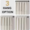 imageHVERSAILTEX Linen Curtains with Valance 84 Inch Length for Living Room Boho Window Curtain Drapes 2 Panels Set for Farmhouse SemiSheer Treatments Rod PocketRing Top for Bedroom 52 x 84 Inch LinenPale Oak