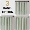 imageHVERSAILTEX Linen Curtains with Valance 84 Inch Length for Living Room Boho Window Curtain Drapes 2 Panels Set for Farmhouse SemiSheer Treatments Rod PocketRing Top for Bedroom 52 x 84 Inch LinenGreen Bay