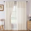 imageHVERSAILTEX Linen Curtains with Valance 84 Inch Length for Living Room Boho Window Curtain Drapes 2 Panels Set for Farmhouse SemiSheer Treatments Rod PocketRing Top for Bedroom 52 x 84 Inch LinenIvory