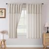 imageHVERSAILTEX Linen Curtains with Valance 84 Inch Length for Living Room Boho Window Curtain Drapes 2 Panels Set for Farmhouse SemiSheer Treatments Rod PocketRing Top for Bedroom 52 x 84 Inch LinenPale Oak