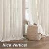 imageHVERSAILTEX Linen Curtains with Valance 84 Inch Length for Living Room Boho Window Curtain Drapes 2 Panels Set for Farmhouse SemiSheer Treatments Rod PocketRing Top for Bedroom 52 x 84 Inch LinenIvory