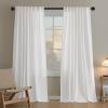 imageHVERSAILTEX Linen Farmhouse Curtains for Living Room Bedroom 84 Inches Long Birch Off White Neutral Boho Curtain Light Filtering Back Tab Curtains Drapes 2 Panels Set Border with TrimmingsWhite Border With Trimmings