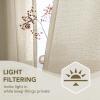 imageHVERSAILTEX Linen Farmhouse Curtains for Living Room Bedroom 84 Inches Long Birch Off White Neutral Boho Curtain Light Filtering Back Tab Curtains Drapes 2 Panels Set Border with TrimmingsNatural
