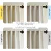 imageHVERSAILTEX Linen Farmhouse Curtains for Living Room Bedroom 84 Inches Long Birch Off White Neutral Boho Curtain Light Filtering Back Tab Curtains Drapes 2 Panels Set Border with TrimmingsNatural Border With Trimmings
