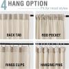 imageHVERSAILTEX Linen Farmhouse Curtains for Living Room Bedroom 84 Inches Long Birch Off White Neutral Boho Curtain Light Filtering Back Tab Curtains Drapes 2 Panels Set Border with TrimmingsNatural Border With Trimmings