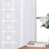 imageHVERSAILTEX Linen Farmhouse Curtains for Living Room Bedroom 84 Inches Long Birch Off White Neutral Boho Curtain Light Filtering Back Tab Curtains Drapes 2 Panels Set Border with TrimmingsWhite
