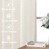 imageHVERSAILTEX Linen Farmhouse Curtains for Living Room Bedroom 84 Inches Long Birch Off White Neutral Boho Curtain Light Filtering Back Tab Curtains Drapes 2 Panels Set Border with TrimmingsCream