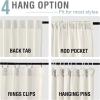 imageHVERSAILTEX Linen Farmhouse Curtains for Living Room Bedroom 84 Inches Long Birch Off White Neutral Boho Curtain Light Filtering Back Tab Curtains Drapes 2 Panels Set Border with TrimmingsCream