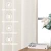 imageHVERSAILTEX Linen Farmhouse Curtains for Living Room Bedroom 84 Inches Long Birch Off White Neutral Boho Curtain Light Filtering Back Tab Curtains Drapes 2 Panels Set Border with TrimmingsCream