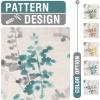 imageHVERSAILTEX Linen Sheer Curtains for Living Room Curtains 63 Inches Long Light Filtering Rod Pocket Window Sheer Linen Curtains for Bedroom 2 Panels Classical Floral Printing Bluestone and TaupeTurquoiseTaupe