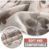 imageHVERSAILTEX Linen Sheer Curtains for Living Room Curtains 63 Inches Long Light Filtering Rod Pocket Window Sheer Linen Curtains for Bedroom 2 Panels Classical Floral Printing Bluestone and TaupeCoralTaupe