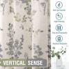 imageHVERSAILTEX Linen Sheer Curtains for Living Room Curtains 63 Inches Long Light Filtering Rod Pocket Window Sheer Linen Curtains for Bedroom 2 Panels Classical Floral Printing Bluestone and TaupeSageTaupe