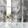 imageHVERSAILTEX Linen Sheer Curtains for Living Room Curtains 63 Inches Long Light Filtering Rod Pocket Window Sheer Linen Curtains for Bedroom 2 Panels Classical Floral Printing Bluestone and TaupeTie Dyegrey