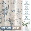imageHVERSAILTEX Linen Sheer Curtains for Living Room Curtains 63 Inches Long Light Filtering Rod Pocket Window Sheer Linen Curtains for Bedroom 2 Panels Classical Floral Printing Bluestone and TaupeBluestoneTaupe