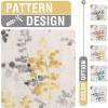 imageHVERSAILTEX Linen Sheer Curtains for Living Room Curtains 63 Inches Long Light Filtering Rod Pocket Window Sheer Linen Curtains for Bedroom 2 Panels Classical Floral Printing Bluestone and TaupeYellowTaupe
