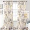 imageHVERSAILTEX Linen Sheer Curtains for Living Room Curtains 63 Inches Long Light Filtering Rod Pocket Window Sheer Linen Curtains for Bedroom 2 Panels Classical Floral Printing Bluestone and TaupeYellowTaupe