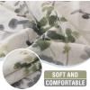 imageHVERSAILTEX Linen Sheer Curtains for Living Room Curtains 63 Inches Long Light Filtering Rod Pocket Window Sheer Linen Curtains for Bedroom 2 Panels Classical Floral Printing Bluestone and TaupeSageTaupe