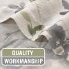 imageHVERSAILTEX Linen Sheer Curtains for Living Room Curtains 63 Inches Long Light Filtering Rod Pocket Window Sheer Linen Curtains for Bedroom 2 Panels Classical Floral Printing Bluestone and TaupeSageTaupe