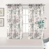 imageHVERSAILTEX Linen Sheer Curtains for Living Room Curtains 63 Inches Long Light Filtering Rod Pocket Window Sheer Linen Curtains for Bedroom 2 Panels Classical Floral Printing Bluestone and TaupeTurquoiseTaupe
