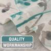 imageHVERSAILTEX Linen Sheer Curtains for Living Room Curtains 63 Inches Long Light Filtering Rod Pocket Window Sheer Linen Curtains for Bedroom 2 Panels Classical Floral Printing Bluestone and TaupeTurquoiseTaupe