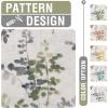 imageHVERSAILTEX Linen Sheer Curtains for Living Room Curtains 63 Inches Long Light Filtering Rod Pocket Window Sheer Linen Curtains for Bedroom 2 Panels Classical Floral Printing Bluestone and TaupeSageTaupe