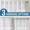 imageHVERSAILTEX Natural Linen Curtains 96 inches Long for Living Room 2 Panels Back Tab Loop Pocket Textured Light Filtering Semi Sheer Rustic Farmhouse Boho Curtain for Bedroom Heathered WhiteHeathered White