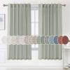 imageHVERSAILTEX Natural Linen Curtains 96 inches Long for Living Room 2 Panels Back Tab Loop Pocket Textured Light Filtering Semi Sheer Rustic Farmhouse Boho Curtain for Bedroom Heathered WhiteSea Grass