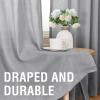 imageHVERSAILTEX Natural Linen Curtains 96 inches Long for Living Room 2 Panels Back Tab Loop Pocket Textured Light Filtering Semi Sheer Rustic Farmhouse Boho Curtain for Bedroom Heathered WhiteDove