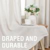 imageHVERSAILTEX Natural Linen Curtains 96 inches Long for Living Room 2 Panels Back Tab Loop Pocket Textured Light Filtering Semi Sheer Rustic Farmhouse Boho Curtain for Bedroom Heathered WhiteIvory