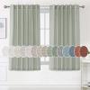 imageHVERSAILTEX Natural Linen Curtains 96 inches Long for Living Room 2 Panels Back Tab Loop Pocket Textured Light Filtering Semi Sheer Rustic Farmhouse Boho Curtain for Bedroom Heathered WhiteSea Grass