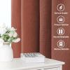 imageHVERSAILTEX Natural Linen Curtains 96 inches Long for Living Room 2 Panels Back Tab Loop Pocket Textured Light Filtering Semi Sheer Rustic Farmhouse Boho Curtain for Bedroom Heathered WhiteRust