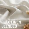 imageHVERSAILTEX Natural Linen Curtains 96 inches Long for Living Room 2 Panels Back Tab Loop Pocket Textured Light Filtering Semi Sheer Rustic Farmhouse Boho Curtain for Bedroom Heathered WhitePale Oak