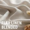 imageHVERSAILTEX Natural Linen Curtains 96 inches Long for Living Room 2 Panels Back Tab Loop Pocket Textured Light Filtering Semi Sheer Rustic Farmhouse Boho Curtain for Bedroom Heathered WhiteAngora