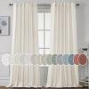 imageHVERSAILTEX Natural Linen Curtains 96 inches Long for Living Room 2 Panels Back Tab Loop Pocket Textured Light Filtering Semi Sheer Rustic Farmhouse Boho Curtain for Bedroom Heathered WhiteHeathered Natural