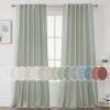 imageHVERSAILTEX Natural Linen Curtains 96 inches Long for Living Room 2 Panels Back Tab Loop Pocket Textured Light Filtering Semi Sheer Rustic Farmhouse Boho Curtain for Bedroom Heathered WhiteSea Grass