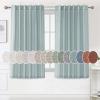 imageHVERSAILTEX Natural Linen Curtains 96 inches Long for Living Room 2 Panels Back Tab Loop Pocket Textured Light Filtering Semi Sheer Rustic Farmhouse Boho Curtain for Bedroom Heathered WhiteCloud Blue