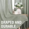 imageHVERSAILTEX Natural Linen Curtains 96 inches Long for Living Room 2 Panels Back Tab Loop Pocket Textured Light Filtering Semi Sheer Rustic Farmhouse Boho Curtain for Bedroom Heathered WhiteSea Grass