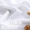 imageHVERSAILTEX Natural Linen Curtains 96 inches Long for Living Room 2 Panels Back Tab Loop Pocket Textured Light Filtering Semi Sheer Rustic Farmhouse Boho Curtain for Bedroom Heathered WhiteBright White