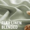 imageHVERSAILTEX Natural Linen Curtains 96 inches Long for Living Room 2 Panels Back Tab Loop Pocket Textured Light Filtering Semi Sheer Rustic Farmhouse Boho Curtain for Bedroom Heathered WhiteSage