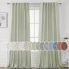 imageHVERSAILTEX Natural Linen Curtains 96 inches Long for Living Room 2 Panels Back Tab Loop Pocket Textured Light Filtering Semi Sheer Rustic Farmhouse Boho Curtain for Bedroom Heathered WhiteSage
